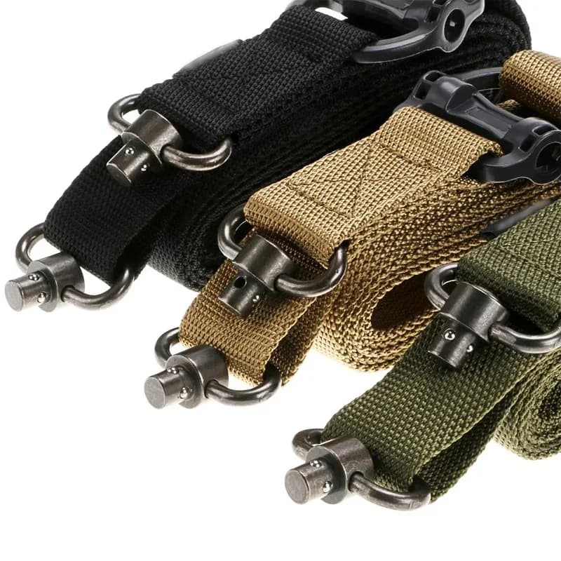Bretelle réglable MS4 pour fusil - Sangle tactique nylon à 2 points pour chasse et pêche