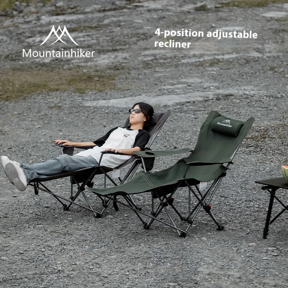 Fauteuil camping MOUNTAINHIKER toile Oxford 600D 4 positions pêche plage portable extérieur