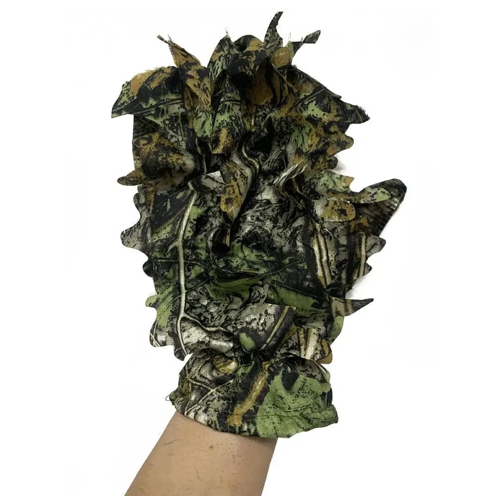 Gants camouflage 3D feuilles d'érable bioniques pêche chasse jungle photographie respirants fins