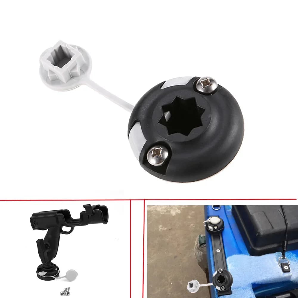 Support canne à pêche nylon kayak canoë bateau gonflable montage base étoile pêche mer