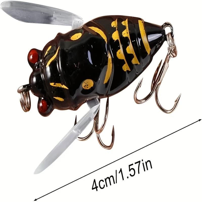 Leurre cicade 2024 nouveau 3D œil holographique appât dur biomimétique pêche carnassiers leurre