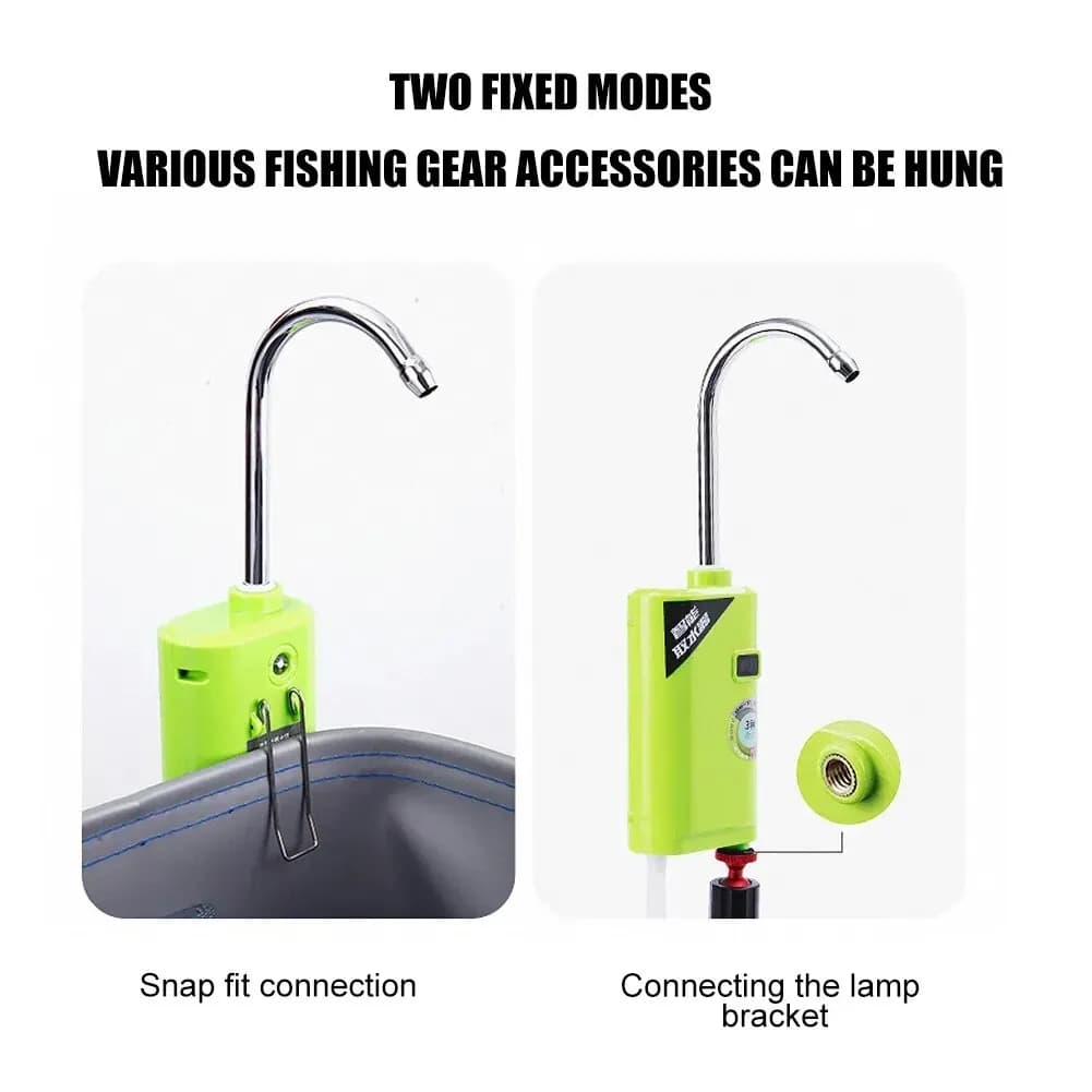 Pompe à air et eau rechargeable avec capteur - Accessoire multifonction pour oxygéner l'eau de pêche