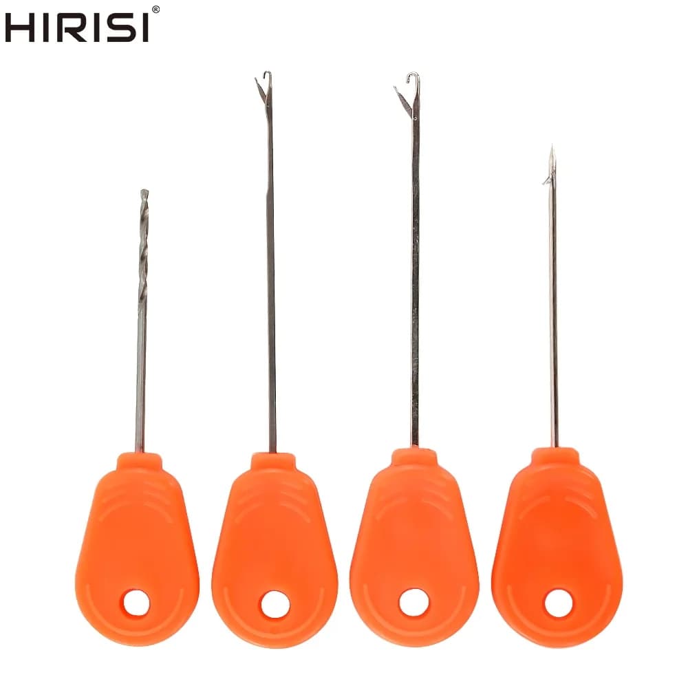 4 aiguilles à amorce carpe avec boîtier outils appâts pêche accessoires BT05 pour montages précis
