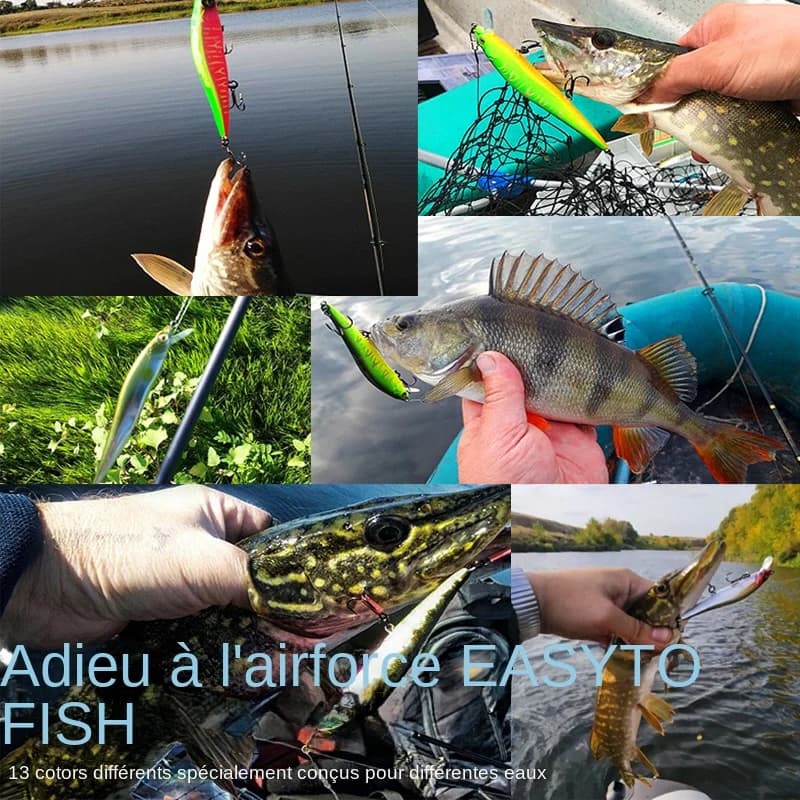 Leurre pêche aux leurres jerkbait Minnow Wobbler BEARKING 10g pour prédateurs qualité professionnelle
