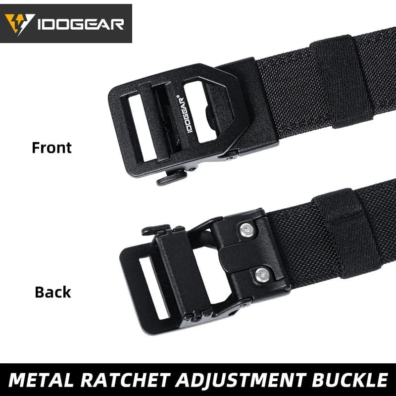 Ceinture tactique IDOGEAR 1.5 pouces rigide avec boucle ratchet pour IPSC USPSA IDPA