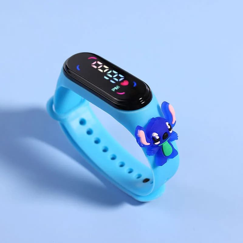 Montre enfant Mickey et Spiderman - Bracelet électronique tactile LED étanche pour filles et garçons