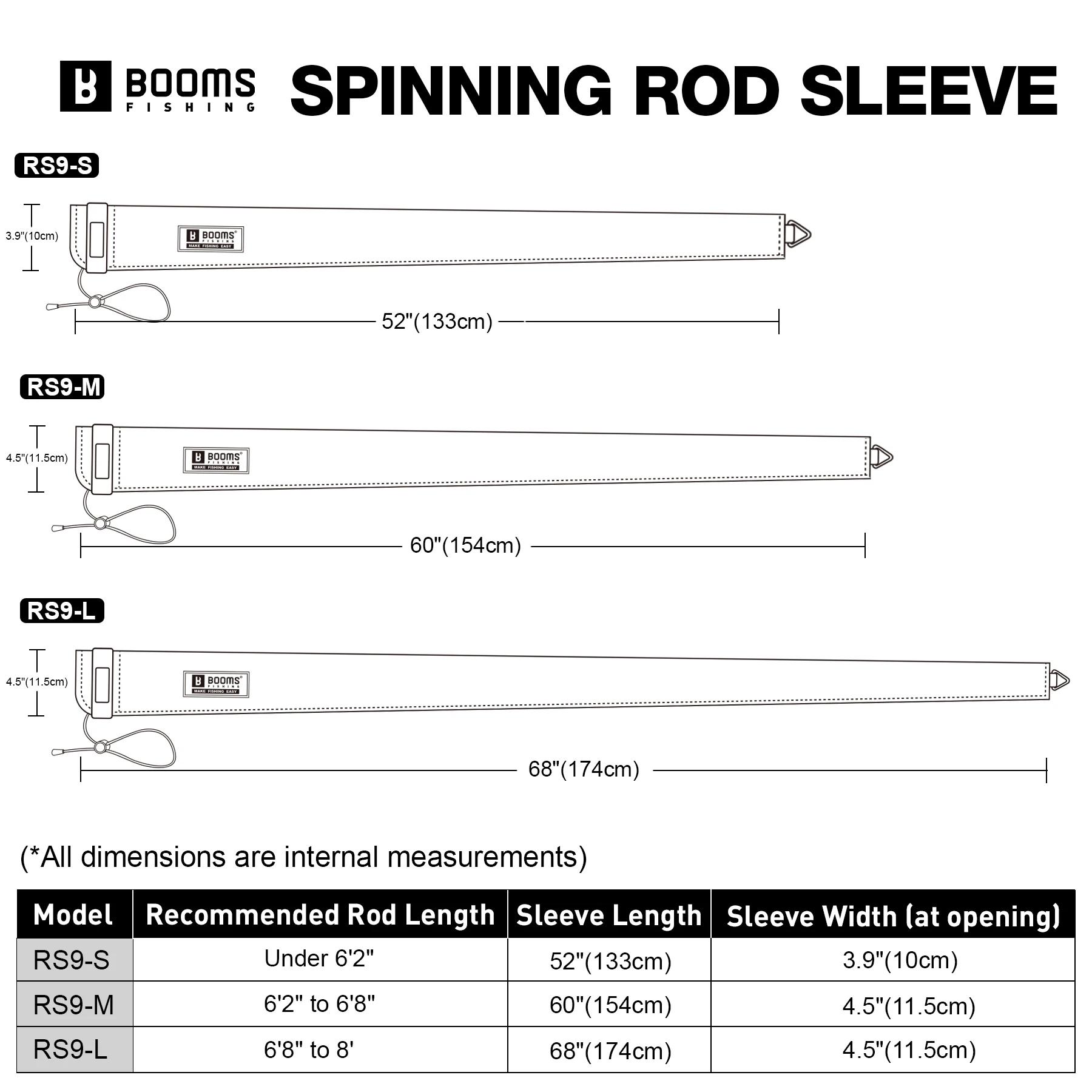 Manchon néoprène Booms Fishing pour cannes 133-174cm - Protection anti-accrochage