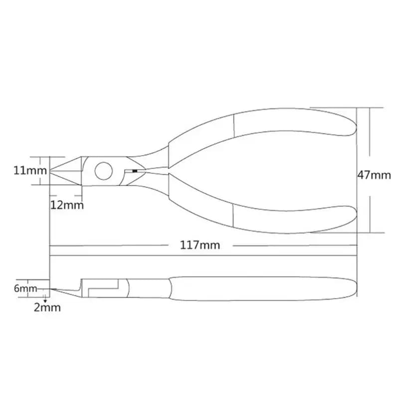 Pinces coupantes précision acier carbone - Ciseaux diagonaux professionnels pour montage modèles pêche