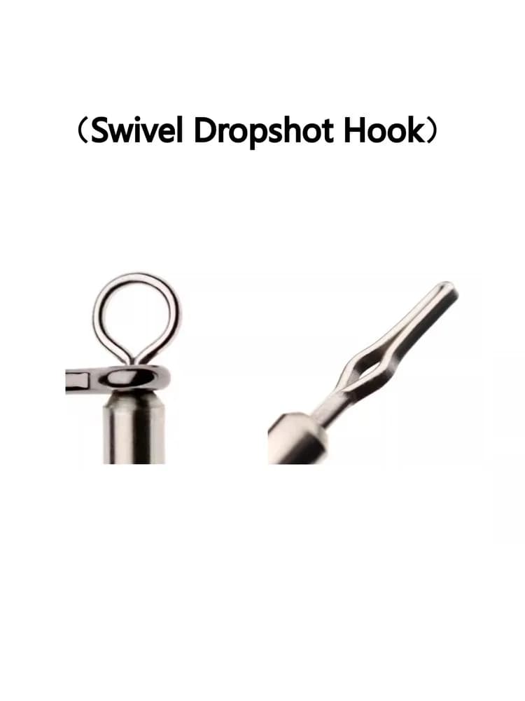 Hameçons dropshot 7 pièces n°1 pour pêche du carnassier avec leurres souples - Montage down shot rig
