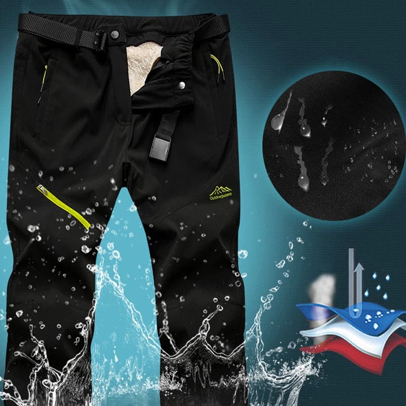 Pantalon hiver épais avec doublure amovible - chaud pour pêche hivernale et trekking neige