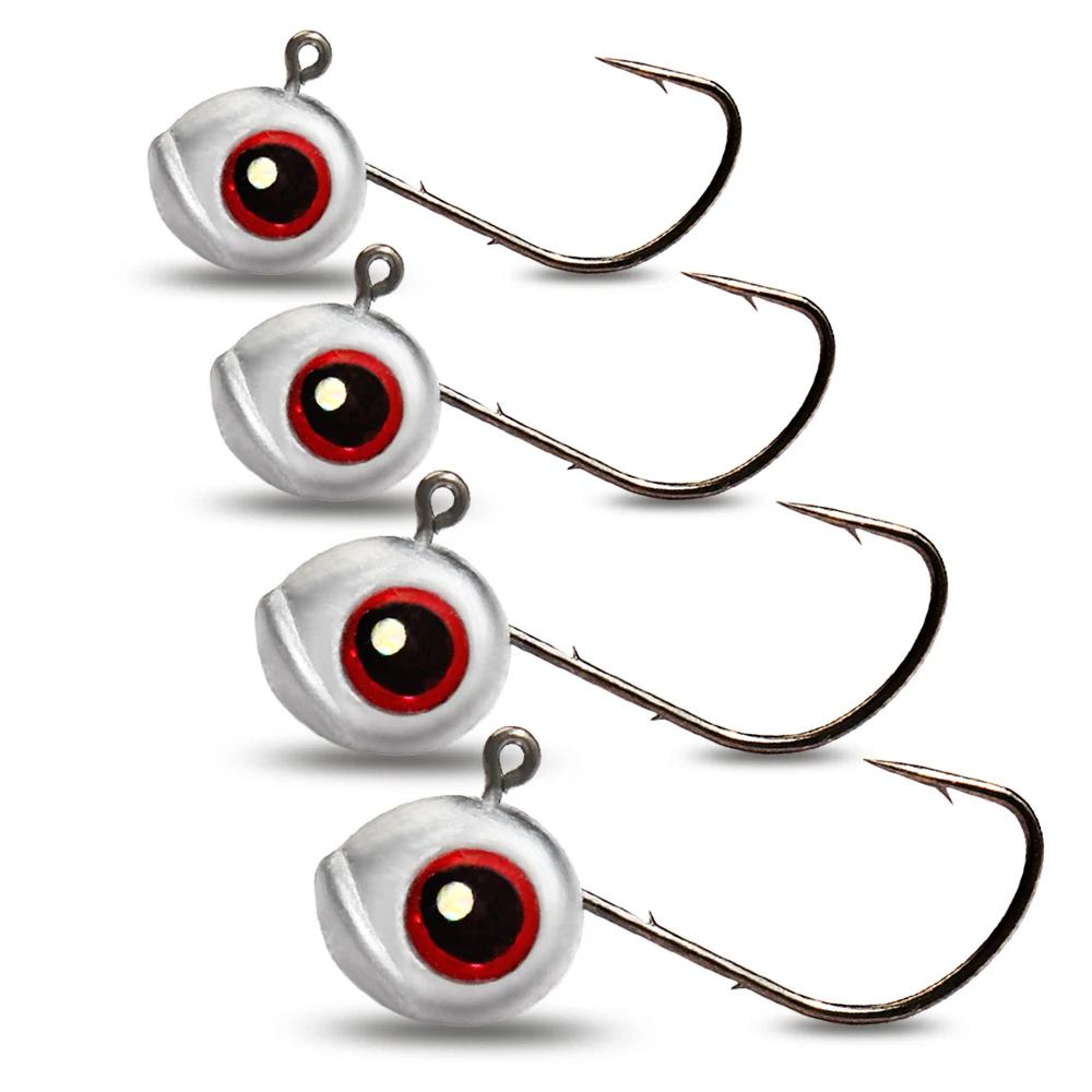 10 hameçons jig tête plombée 2.5g à 5g pour montage Ned rig - leurres souples T-tail