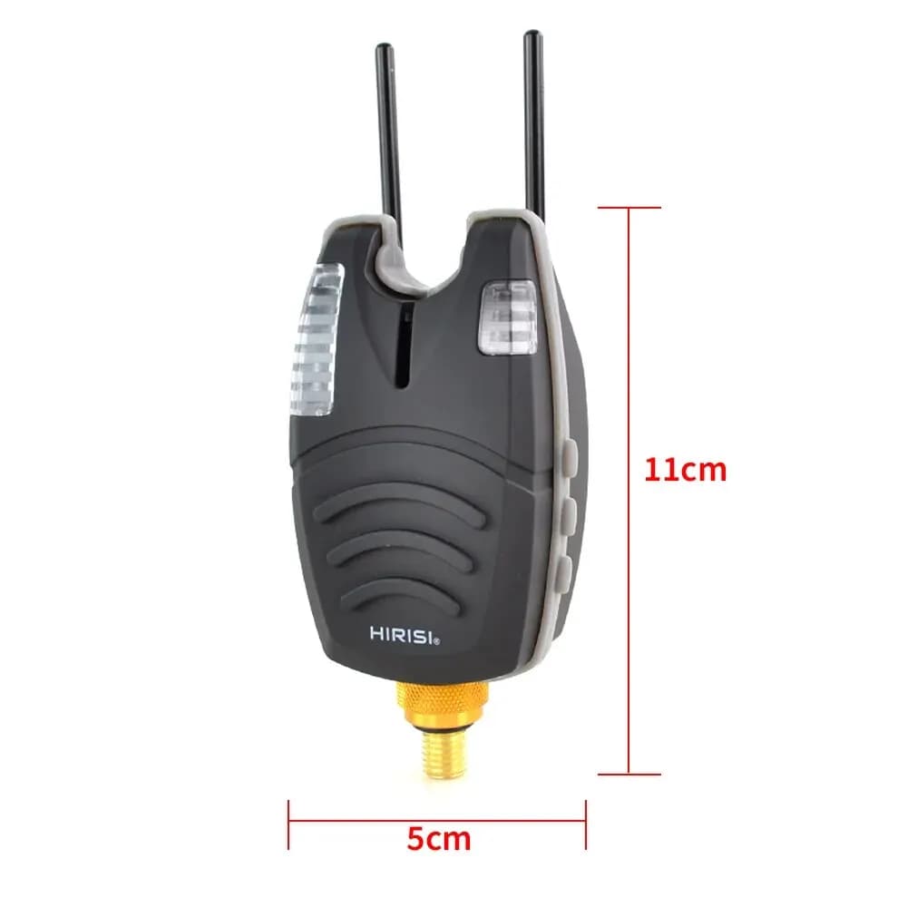 2 alarmes de touche waterproof Hirisi LED bleue - Indicateurs étanches avec barre anti-accroch pour carpes