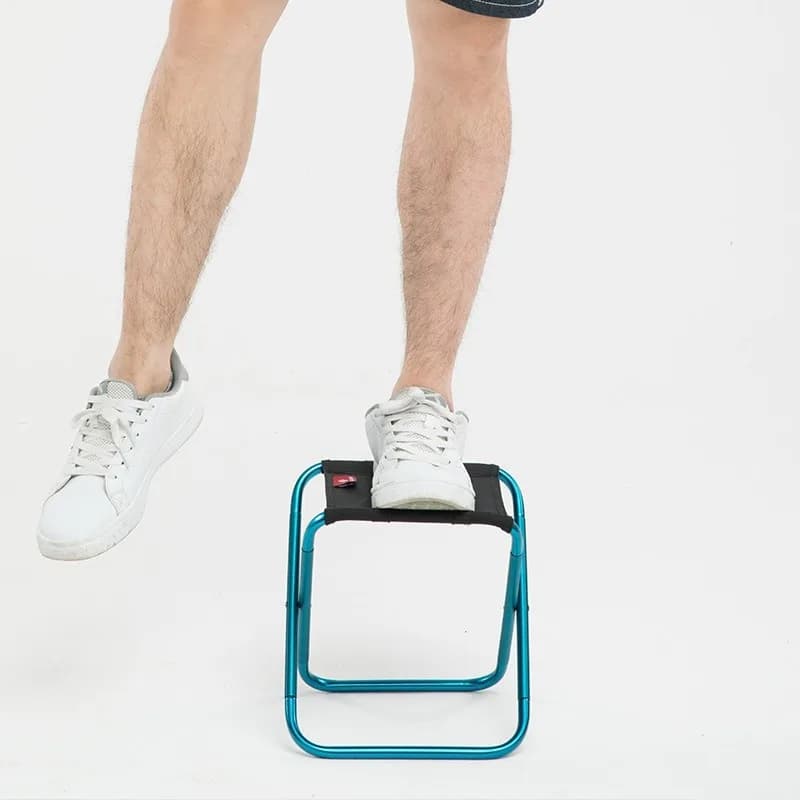 Tabouret pliant aluminium ultra-léger portable pour pêche camping pique-nique rangement compact
