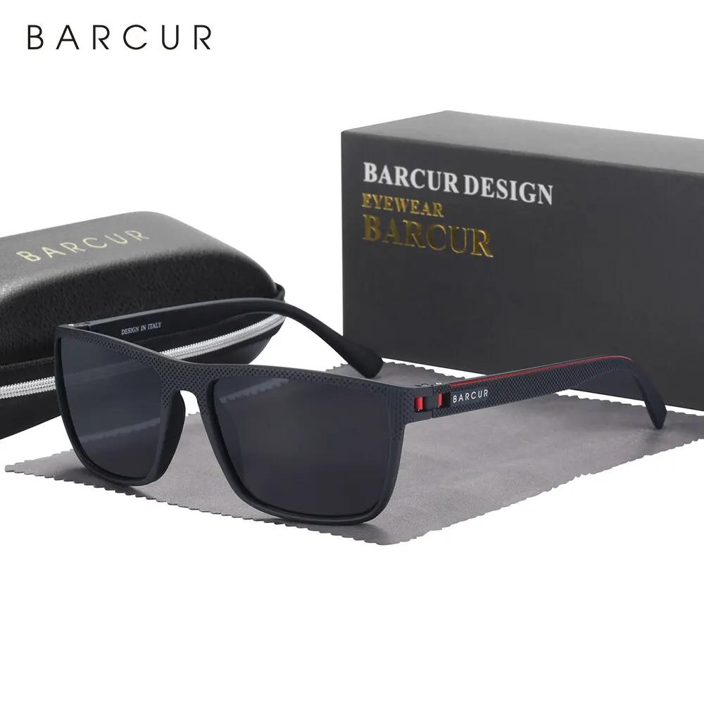 Lunettes de soleil sport polarisées TR90 légères pour hommes - Protection UVAB complète accessoire pêche