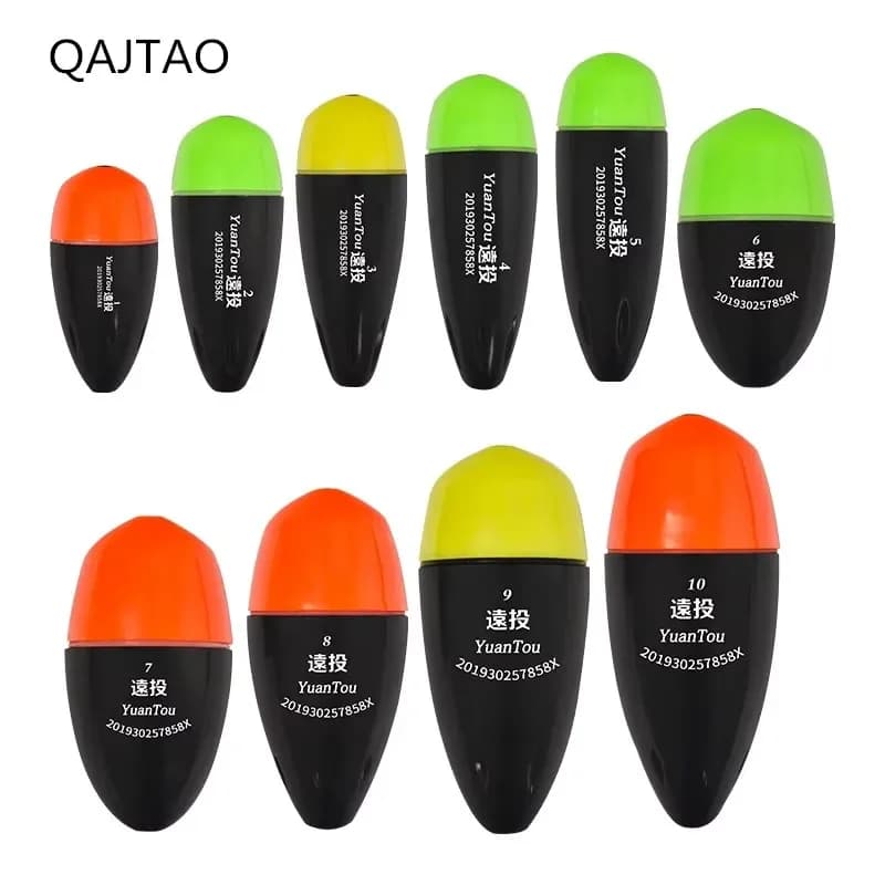 Lot de flotteurs lumineux électroniques étanches pêche nuit réglables haute sensibilité vert et rouge