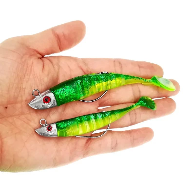 Leurre souple jigging 10cm 15g et 13cm 26g pour pêche en mer leurre T-tail silure bar