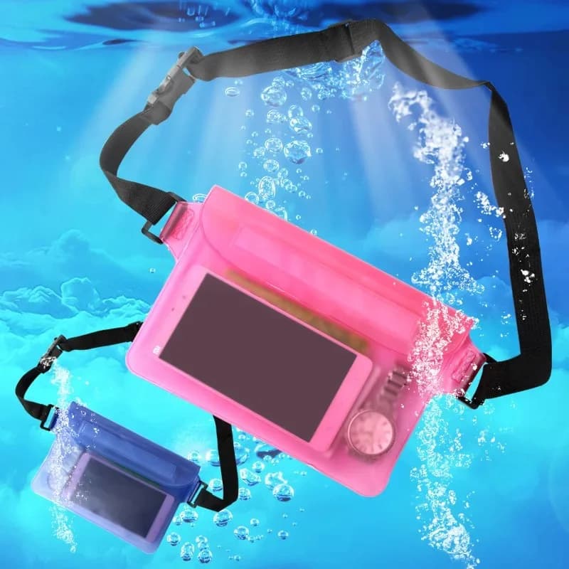 Sac étanche triple couche écran tactile réglable - Protection sous-marine plage natation rame iPhone