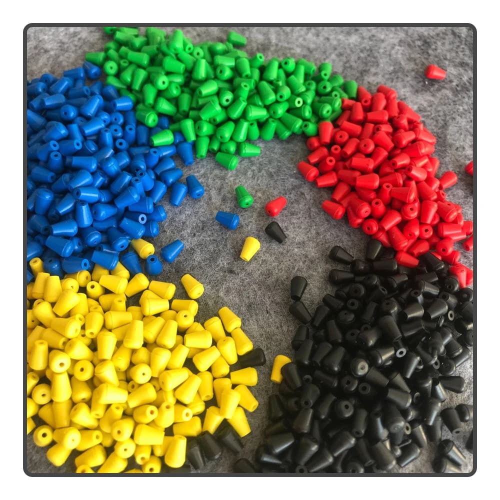 50 perles caoutchouc souple anti-choc pour pêche rocheuse - Protection trou de ligne flotteur Abo accessoires