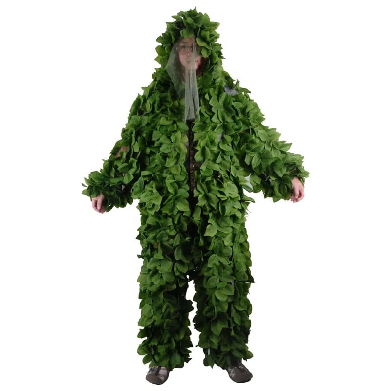 Tenue sticky flower camouflage bionique feuilles - Combinaison ghillie résistante pêche CS