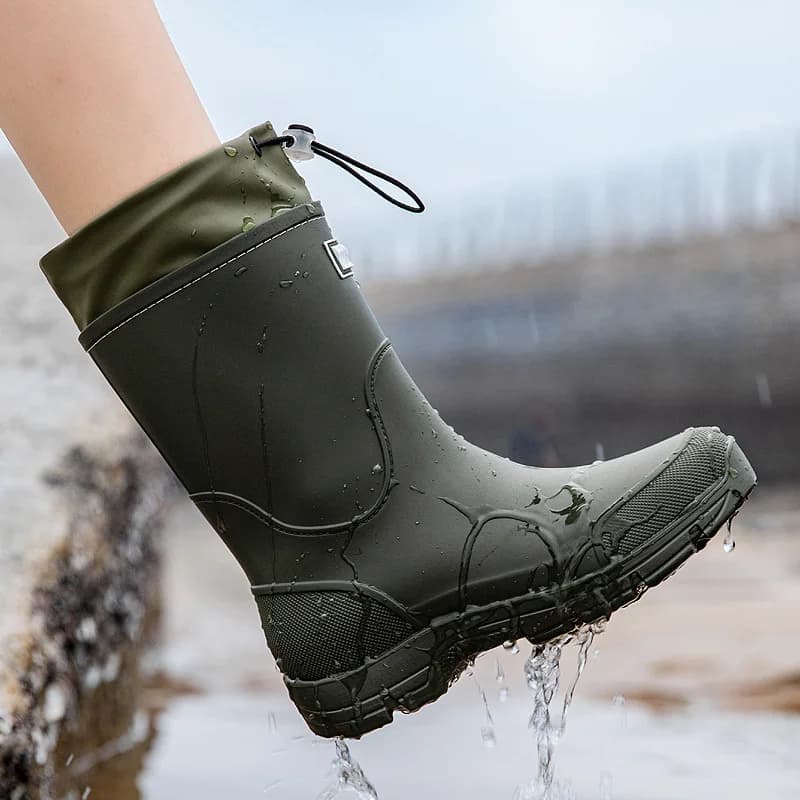 Bottes de pluie unisexes imperméables légères cuisine travail pêche chaussures aquatiques mode