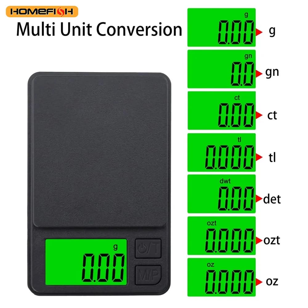 Mini balance pêche précise 500g/0.01g - Balance digitale portable pour appâts et plombs