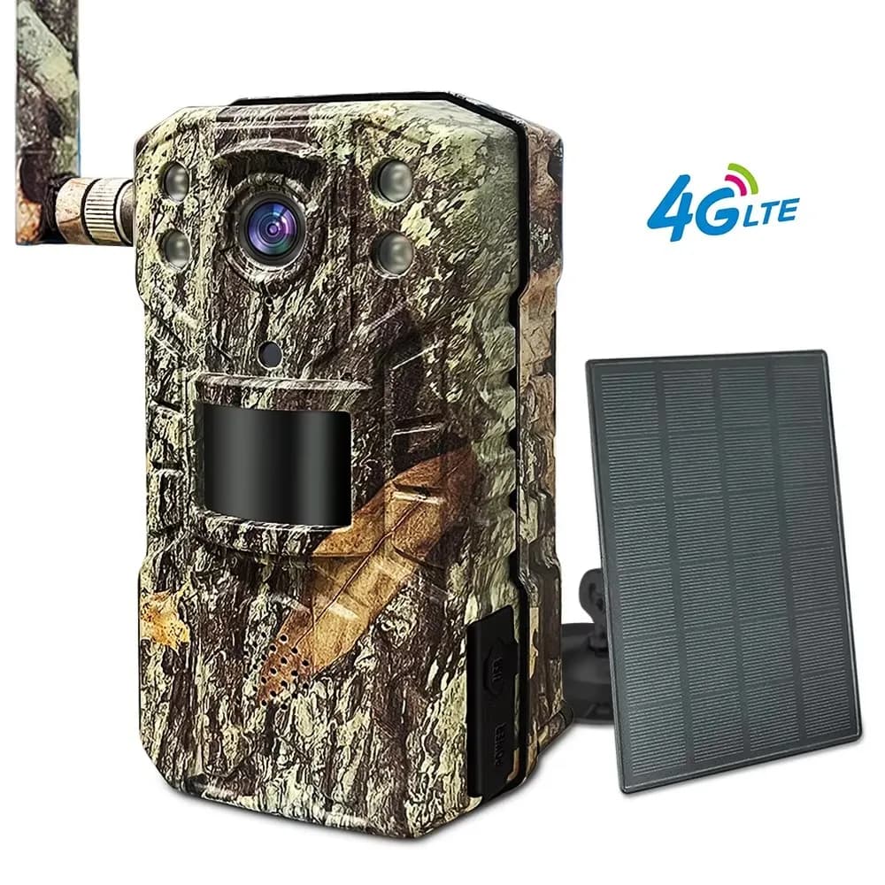Caméra trail 4G LTE solaire 14MP prise EU détection mouvement 20m vision nocturne 30m surveillance faune