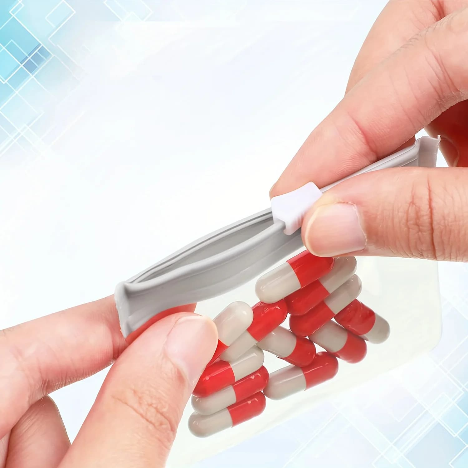 7 pochettes pilules réutilisables zippées - Organisateur médicaments voyage 7 couleurs étanches