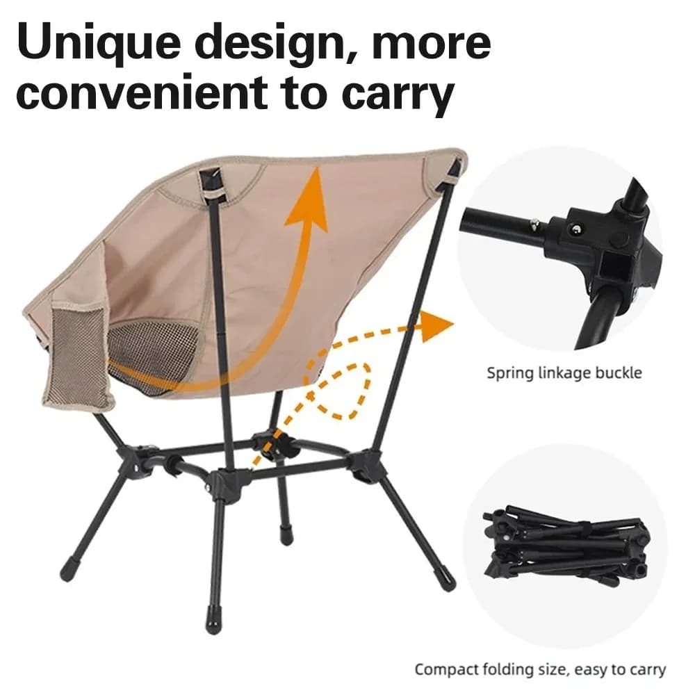 Chaise pliante carrée 4 coins nouvelle pour pêche plage camping portable sac à dos voyage jardin