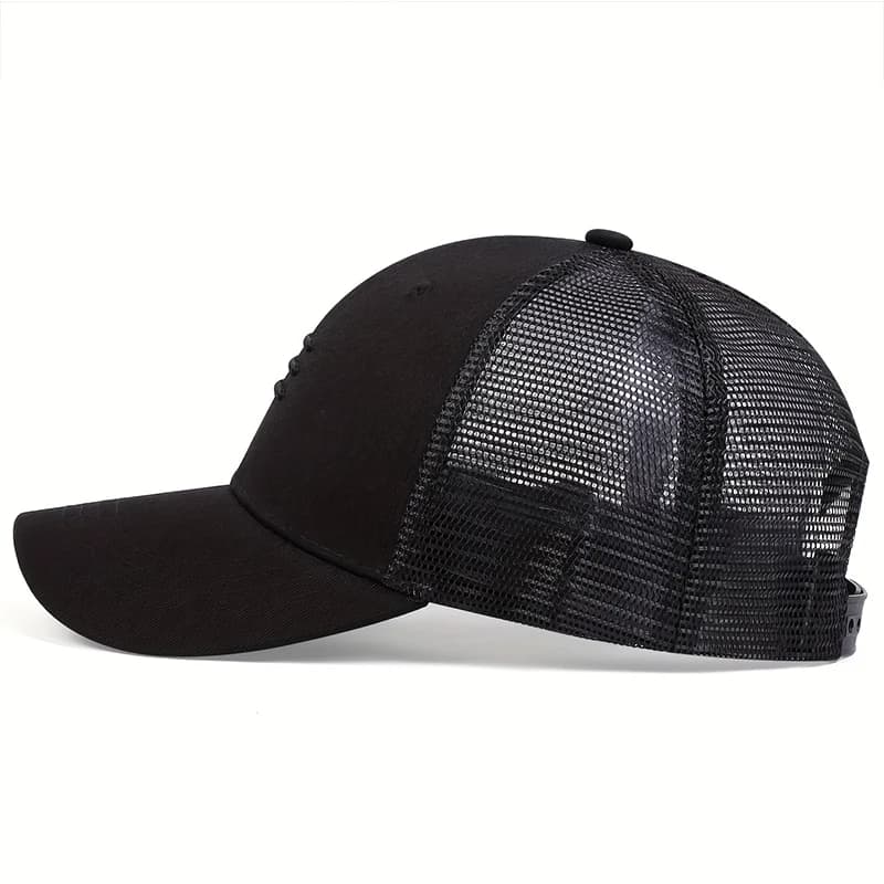 Casquette hip hop mesh brodée - Trois motifs pour pêche urbaine et outdoor lifestyle