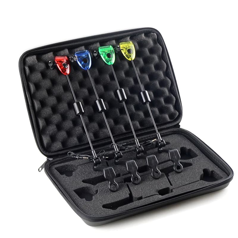Set swinger LED illuminé pour pêche avec étui zip - Indicateur de touche complet transportable