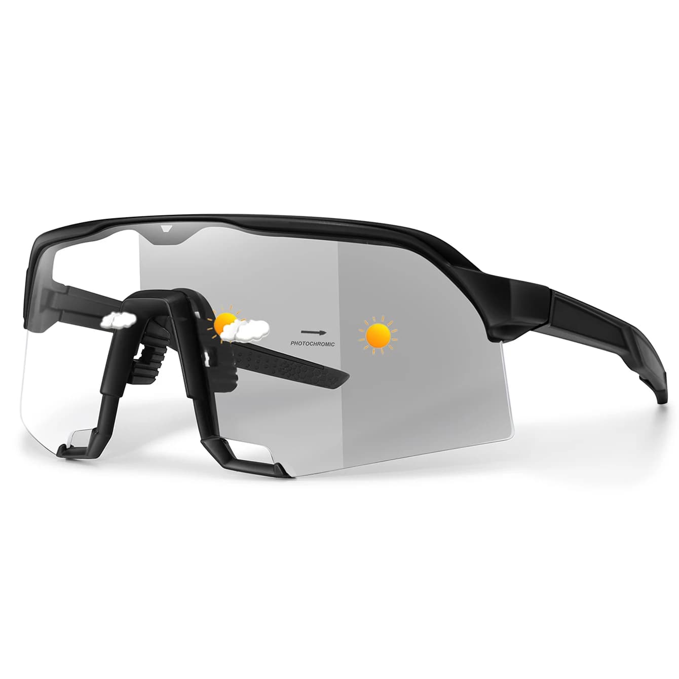 Lunettes photochromiques pour pêche et vélo - Hommes et femmes - Protection vent et UV400