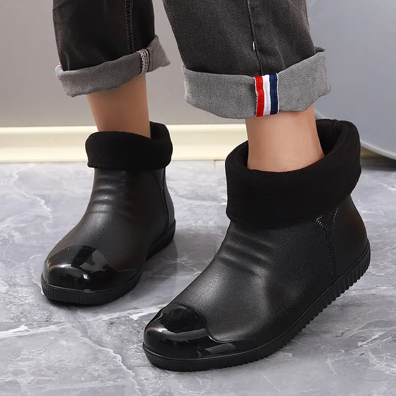 Bottes de pluie homme courtes mode pêche lavage auto antidérapantes PVC confortables
