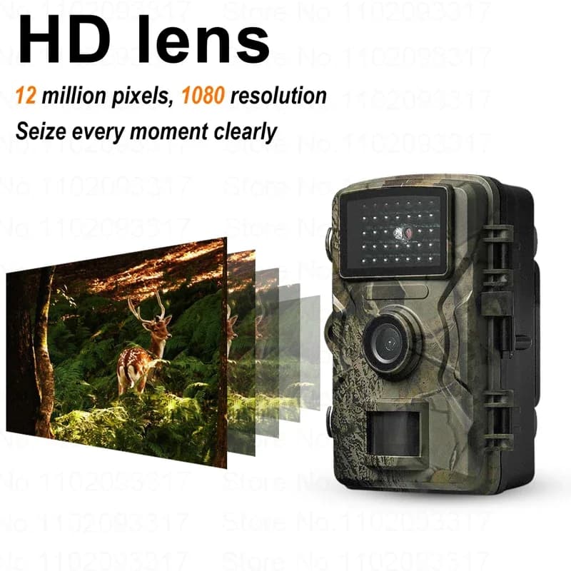 Caméra trail 16MP 1080P étanche vision nocturne infrarouge pour surveillance faune et pêche