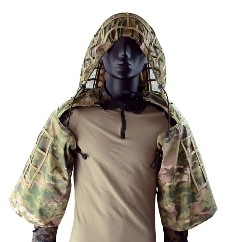 Capuche ghille vipère sniper tactique combat chasse tir veste camouflage forêt manteau pêche affût
