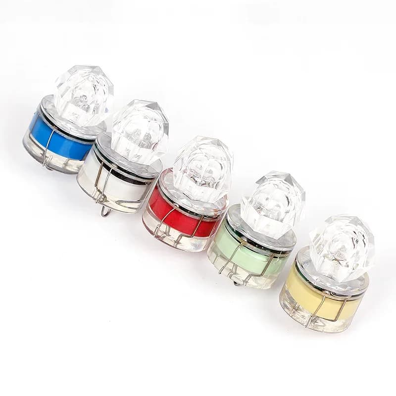 Projecteur LED sous-marin pour pêche en profondeur - Tube diamant étanche avec lumière colorée attractive