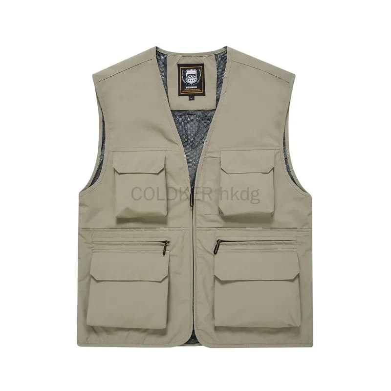 Gilet de pêche haute visibilité été jaune avec poches multiples - Veste utilitaire pour activités extérieures