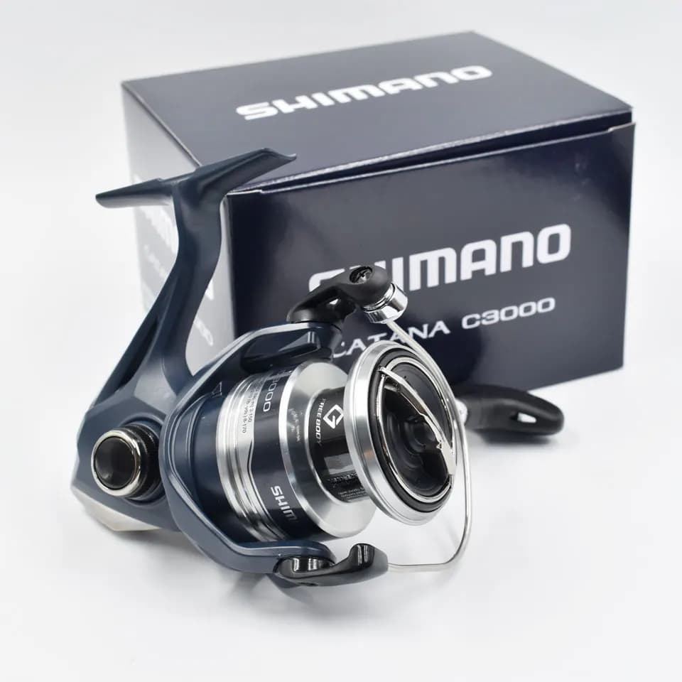 Moulinet Shimano Catana spinning avec corps G-Free et système Propulsion - 3+1BB bobine métal