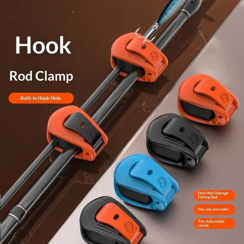 Fixations compactes pour cannes à pêche 2/4 pièces - Support durable et portable pour aventures de pêche