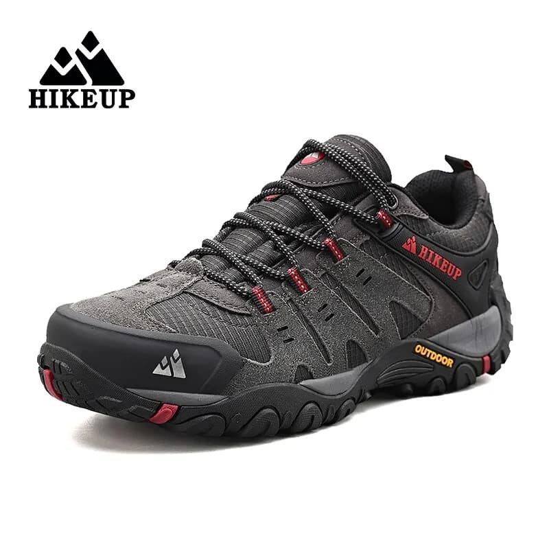 Chaussures de randonnée homme en cuir suédé - Chaussures tactiques résistantes pour trekking et chasse
