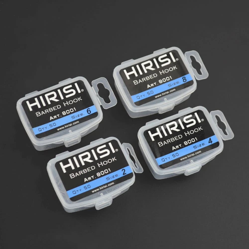 Hameçons de carpe Hirisi 50 pièces à ardillon et revêtement, acier haut carbone, fabrication japonaise