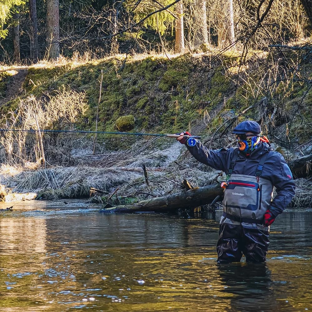 Waders de pêche à la mouche homme respirants étanches légers pieds nylon