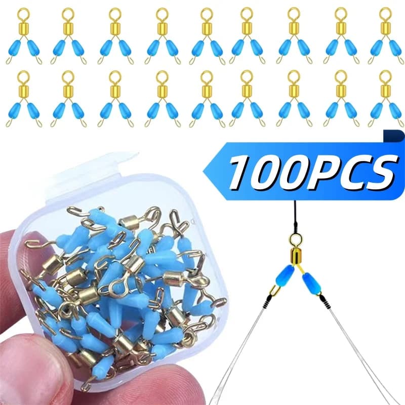 Stop-line silicone pêche anti-ennoiement - Bifurcation eight-shaped ring pour montages rapides et précis