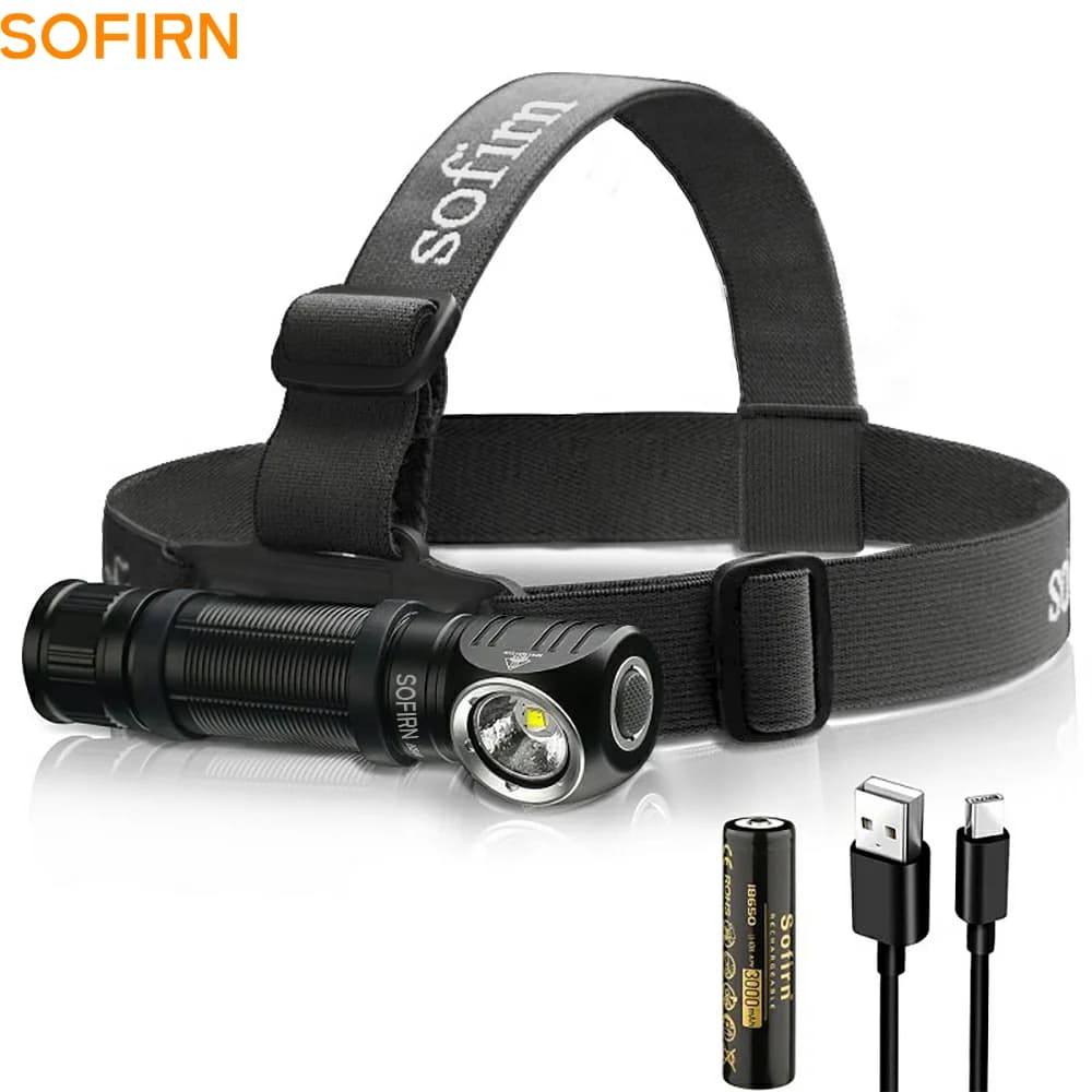Sofirn HS40 lampe frontale rechargeable USB C LED SST40 2000lm super lumineuse pêche