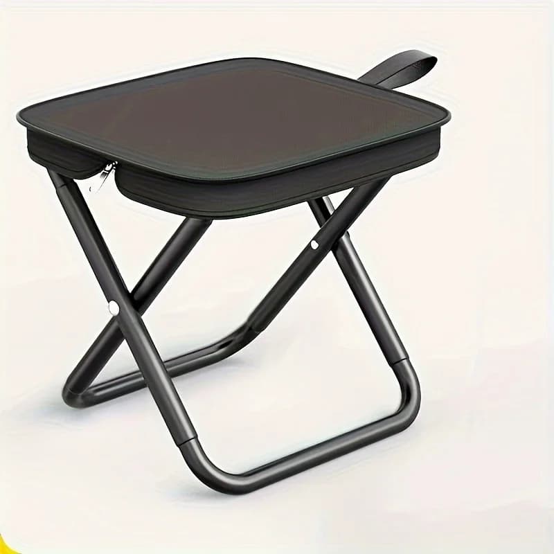Tabouret pliant pêche avec poignée et fermeture éclair pour transport facile en extérieur