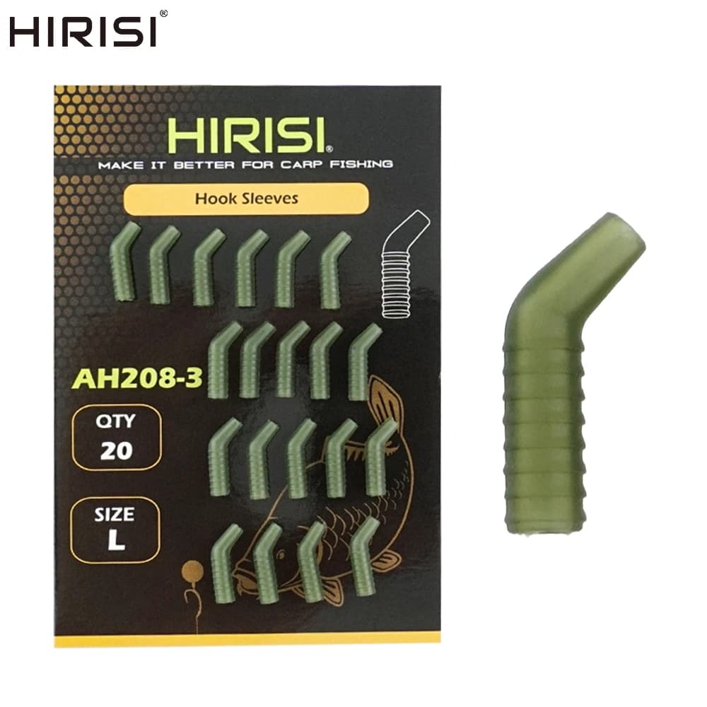 Hirisi 60 pièces manchons anti-emmêlement pour pêche à la carpe - Accessoires de montage avec aligneur de hameçons