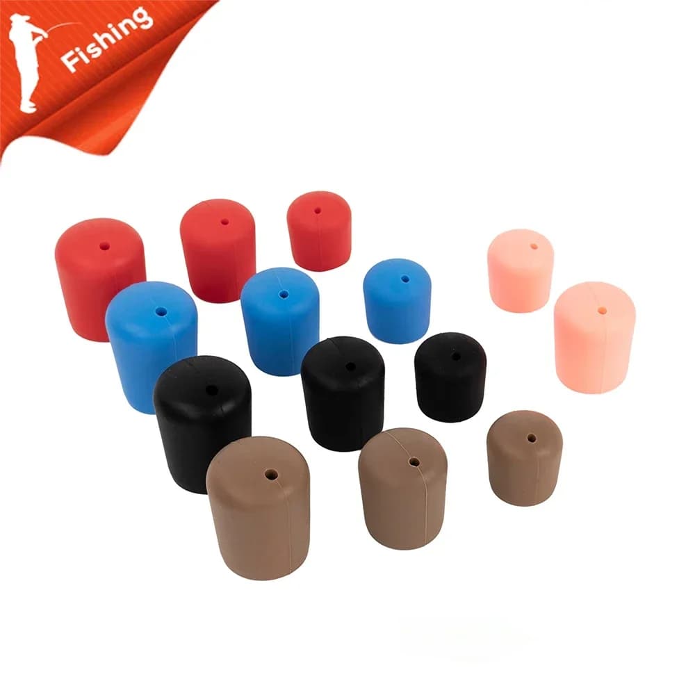 Protège-poignée canne pêche 2 pièces gel de silice, protection bas de canne accessoires pêche