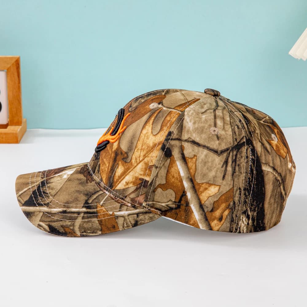 Casquette baseball brodée cornes camouflage pêche - Tactique printemps automne randonnée pêche visières