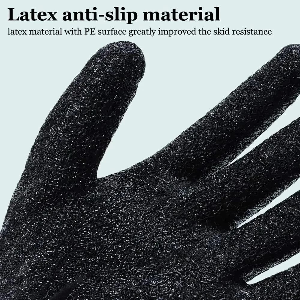 Gant de pêche professionnel latex anti-dérapant - Protection mains contre perforations et éraflures pêcheur