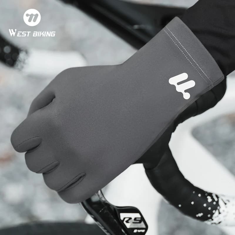 Gants vélo hiver WEST BIKING thermiques anti-vent - Équipement cycliste avec écran tactile pour pêche