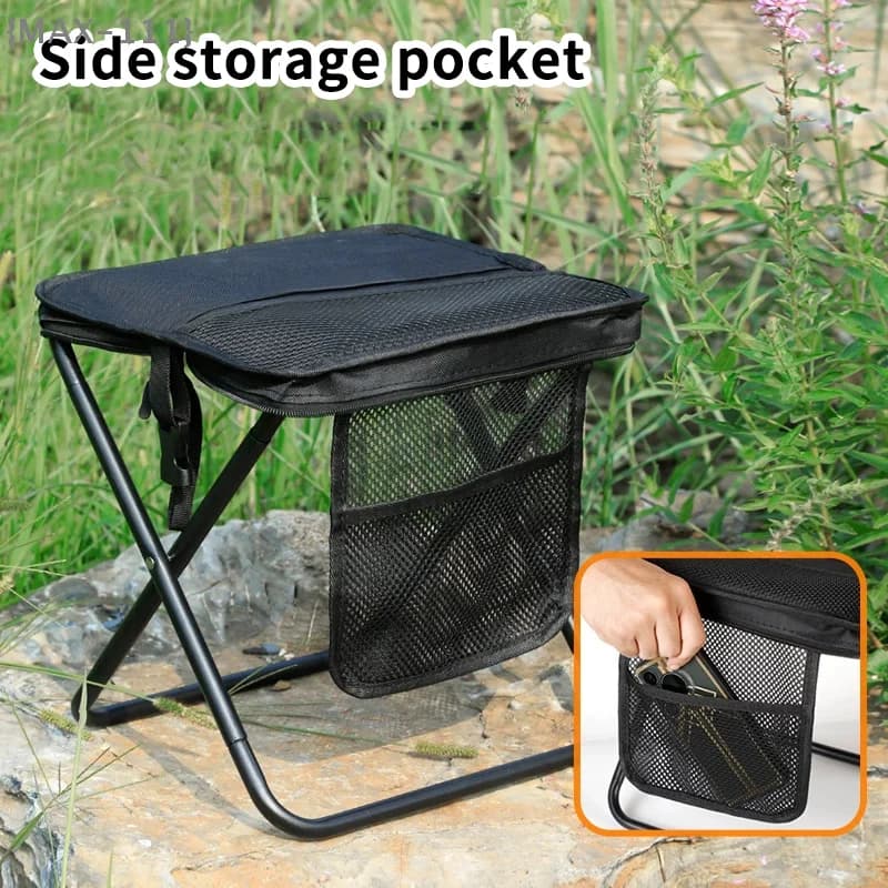 Tabouret sac à dos pliable F2-MAX111 - Mini chaise portable légère pour randonnée pêche